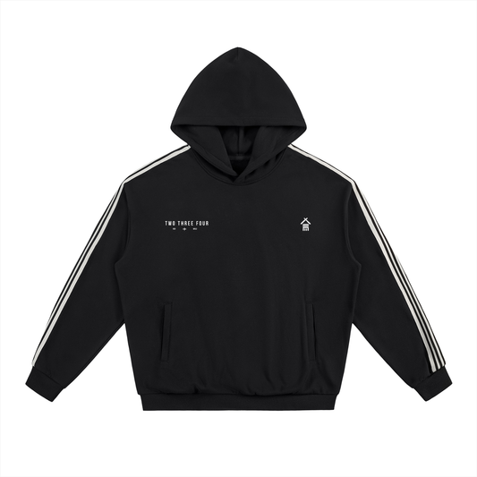 Travellers Club Side Stripe Drop-Shoulder Hoodie